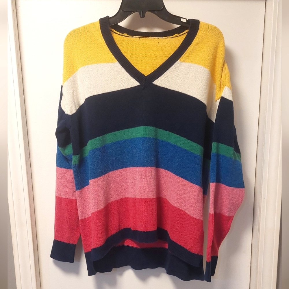 CHAPS Ralph Lauren Multicolor Striped Cotton Sweater